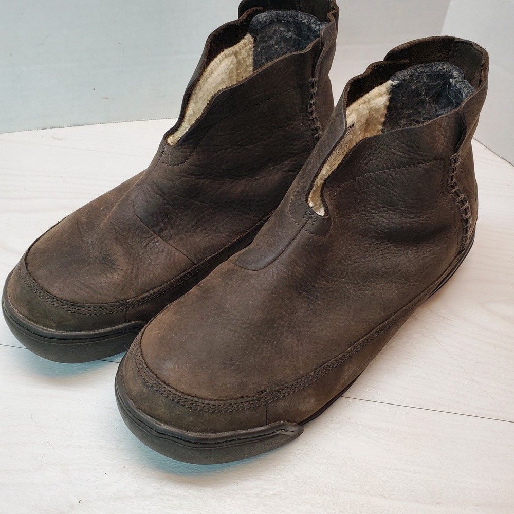 Sorel Bota Bag Mens 10 Brown Leather Waterproof Warm Lined Boots Urban Outdoor